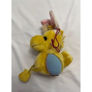 Vintage 1972 Applause 9” CHIRPING WOODSTOCK Easter Plush Peanuts Damaged Read